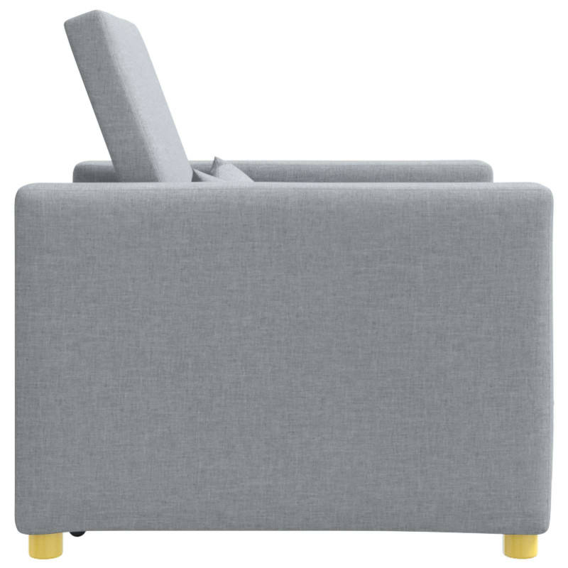 Rozkładana sofa jednoosobowa Jasnoszary 90 x 165 x 87 cm