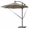 Parasol plażowy Ze LED Lights Ciemnoszary 294 x 294 x 248 cm