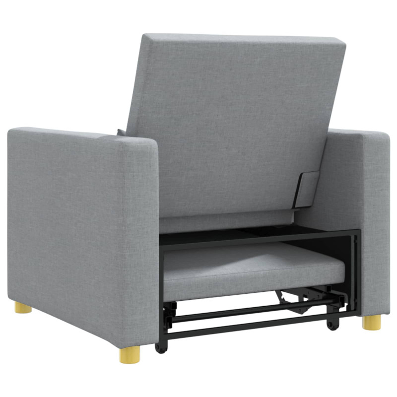 Rozkładana sofa jednoosobowa Jasnoszary 90 x 165 x 87 cm