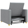 Rozkładana sofa jednoosobowa Jasnoszary 90 x 165 x 87 cm