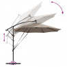 Parasol plażowy Ze LED Lights Ciemnoszary 294 x 294 x 248 cm