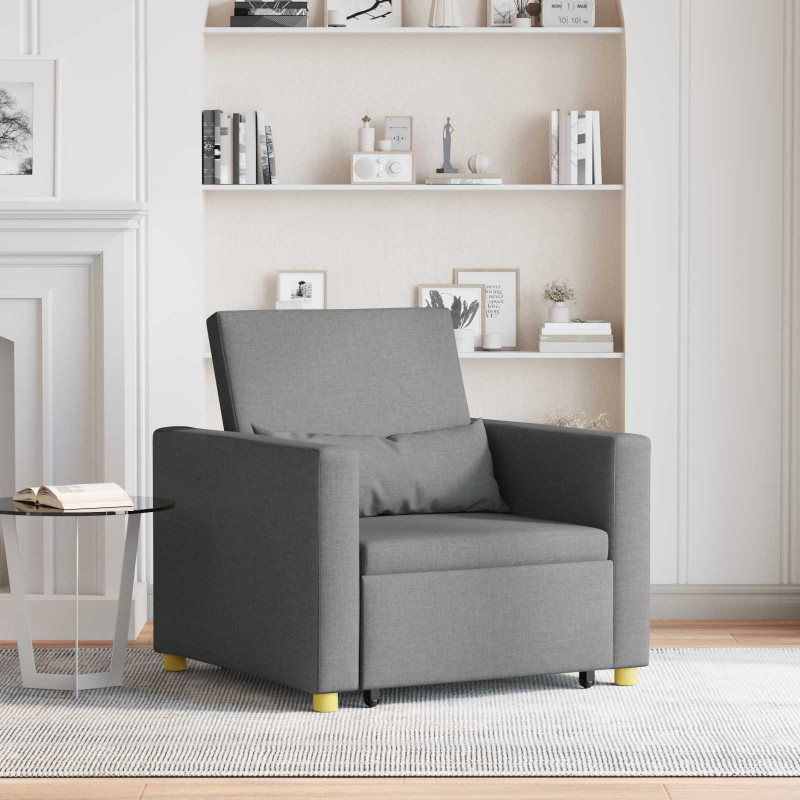 Rozkładana sofa jednoosobowa ciemno szary 90 x 165 x 87 cm