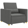 Rozkładana sofa jednoosobowa ciemno szary 90 x 165 x 87 cm