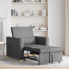 Rozkładana sofa jednoosobowa ciemno szary 90 x 165 x 87 cm