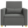 Rozkładana sofa jednoosobowa ciemno szary 90 x 165 x 87 cm
