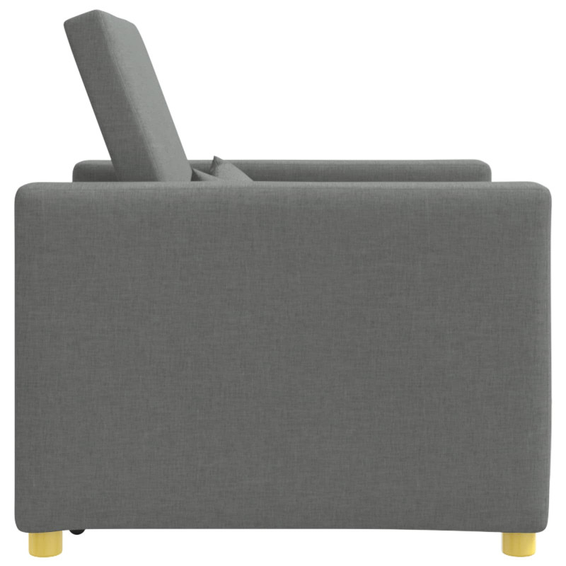 Rozkładana sofa jednoosobowa ciemno szary 90 x 165 x 87 cm