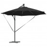 Parasol plażowy Czarny 294 x 294 x 248 cm Poliester i aluminium