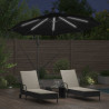 Parasol plażowy Czarny 294 x 294 x 248 cm Poliester i aluminium