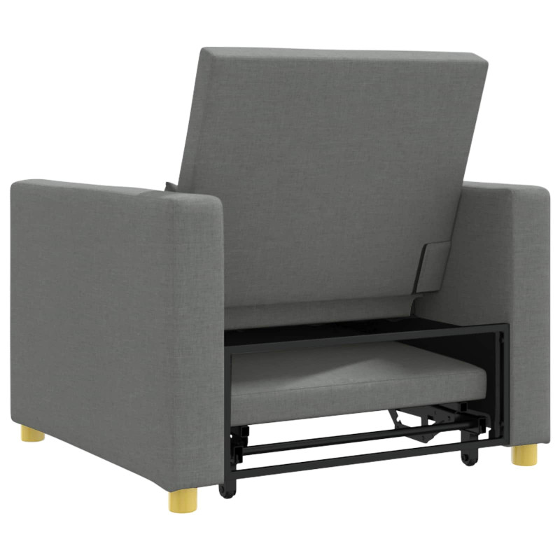 Rozkładana sofa jednoosobowa ciemno szary 90 x 165 x 87 cm