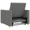 Rozkładana sofa jednoosobowa ciemno szary 90 x 165 x 87 cm
