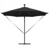 Parasol plażowy Czarny 294 x 294 x 248 cm Poliester i aluminium