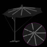 Parasol plażowy Czarny 294 x 294 x 248 cm Poliester i aluminium