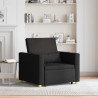 Rozkładana sofa jednoosobowa Czarny 90 x 165 x 87 cm tkanina