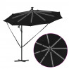 Parasol plażowy Czarny 294 x 294 x 248 cm Poliester i aluminium
