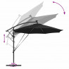 Parasol plażowy Czarny 294 x 294 x 248 cm Poliester i aluminium