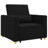 Rozkładana sofa jednoosobowa Czarny 90 x 165 x 87 cm tkanina