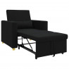 Rozkładana sofa jednoosobowa Czarny 90 x 165 x 87 cm tkanina