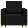 Rozkładana sofa jednoosobowa Czarny 90 x 165 x 87 cm tkanina