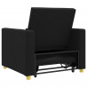 Rozkładana sofa jednoosobowa Czarny 90 x 165 x 87 cm tkanina