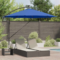 Parasol plażowy Ze LED Lights Niebieski azur 294 x 294 x 248 cm