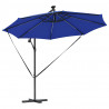 Parasol plażowy Ze LED Lights Niebieski azur 294 x 294 x 248 cm