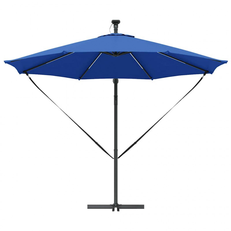 Parasol plażowy Ze LED Lights Niebieski azur 294 x 294 x 248 cm