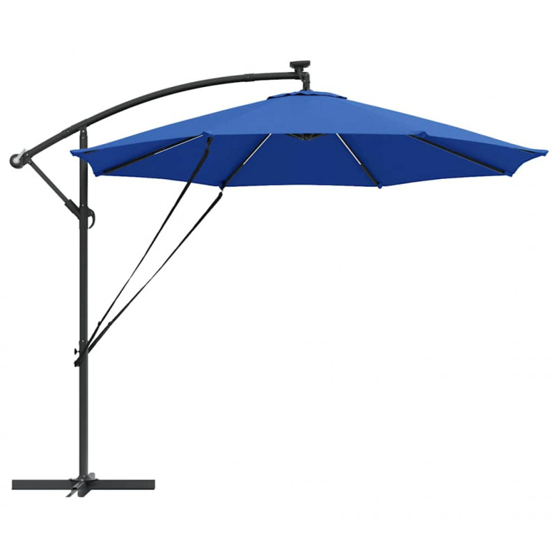 Parasol plażowy Ze LED Lights Niebieski azur 294 x 294 x 248 cm