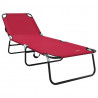 Składany leżak 2 pcs Czerwony 188 x 57 x 86,5 cm Poliester