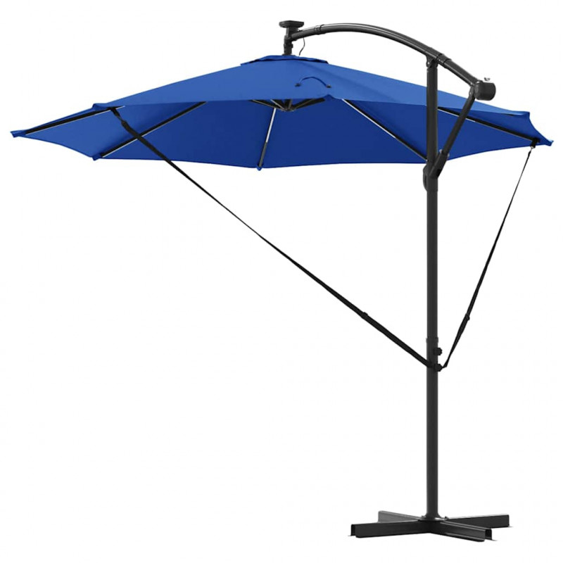 Parasol plażowy Ze LED Lights Niebieski azur 294 x 294 x 248 cm