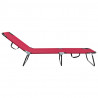 Składany leżak 2 pcs Czerwony 188 x 57 x 86,5 cm Poliester