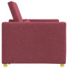 Rozkładana sofa jednoosobowa czerwone wino 90 x 165 x 87 cm