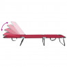 Składany leżak 2 pcs Czerwony 188 x 57 x 86,5 cm Poliester