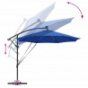 Parasol plażowy Ze LED Lights Niebieski azur 294 x 294 x 248 cm
