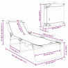 Składany leżak 2 pcs Czerwony 188 x 57 x 86,5 cm Poliester