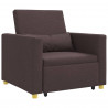Rozkładana sofa jednoosobowa ciemnobrązowy 90 x 165 x 87 cm