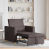 Rozkładana sofa jednoosobowa ciemnobrązowy 90 x 165 x 87 cm