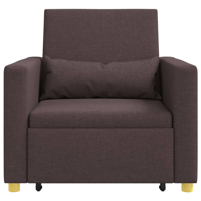 Rozkładana sofa jednoosobowa ciemnobrązowy 90 x 165 x 87 cm