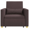 Rozkładana sofa jednoosobowa ciemnobrązowy 90 x 165 x 87 cm