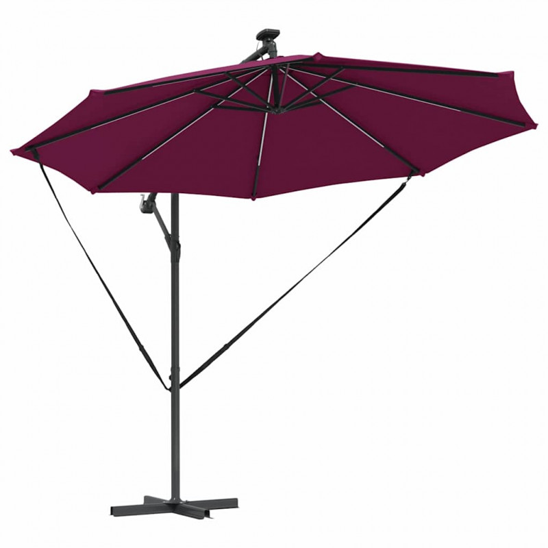 Parasol plażowy Bordeaux Czerwony 294 x 294 x 248 cm