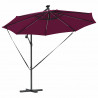 Parasol plażowy Bordeaux Czerwony 294 x 294 x 248 cm