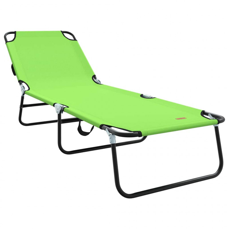 Składany leżak 2 pcs Zielony 188 x 57 x 86,5 cm Poliester
