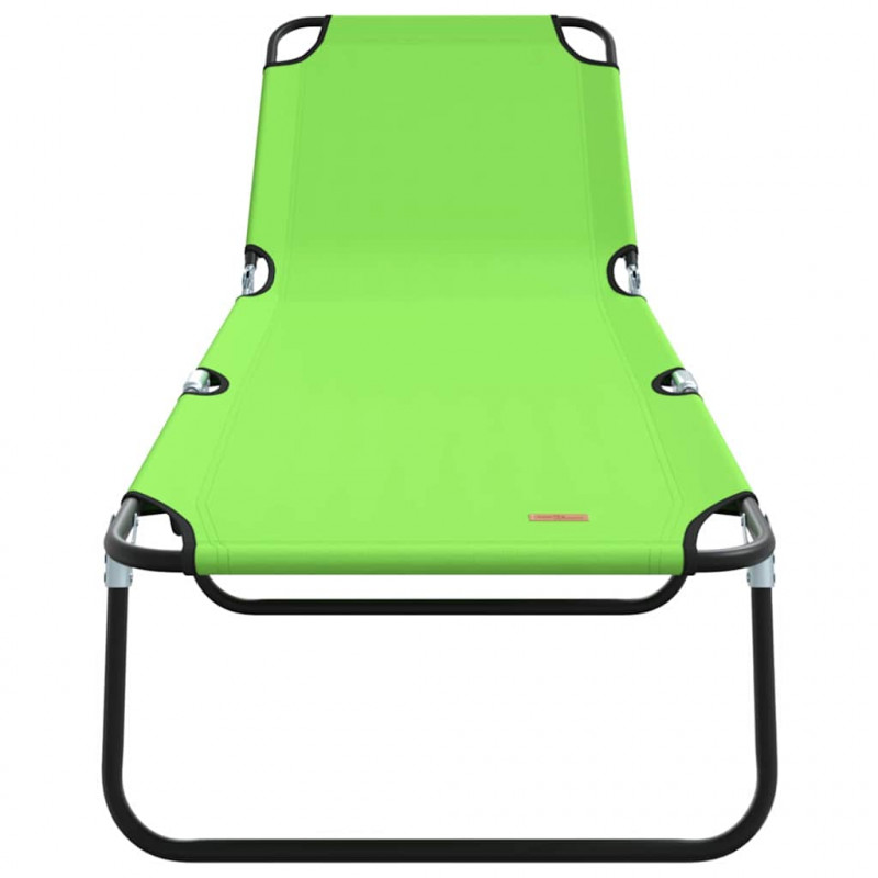 Składany leżak 2 pcs Zielony 188 x 57 x 86,5 cm Poliester