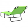 Składany leżak 2 pcs Zielony 188 x 57 x 86,5 cm Poliester