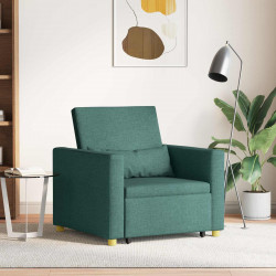 Rozkładana sofa jednoosobowa Ciemnozielony 90 x 165 x 87 cm