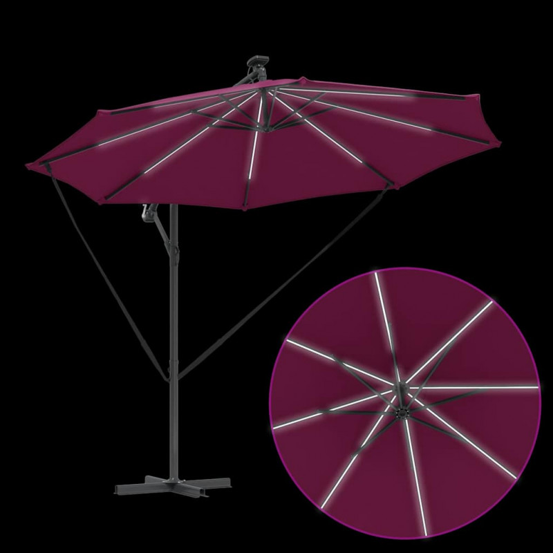 Parasol plażowy Bordeaux Czerwony 294 x 294 x 248 cm
