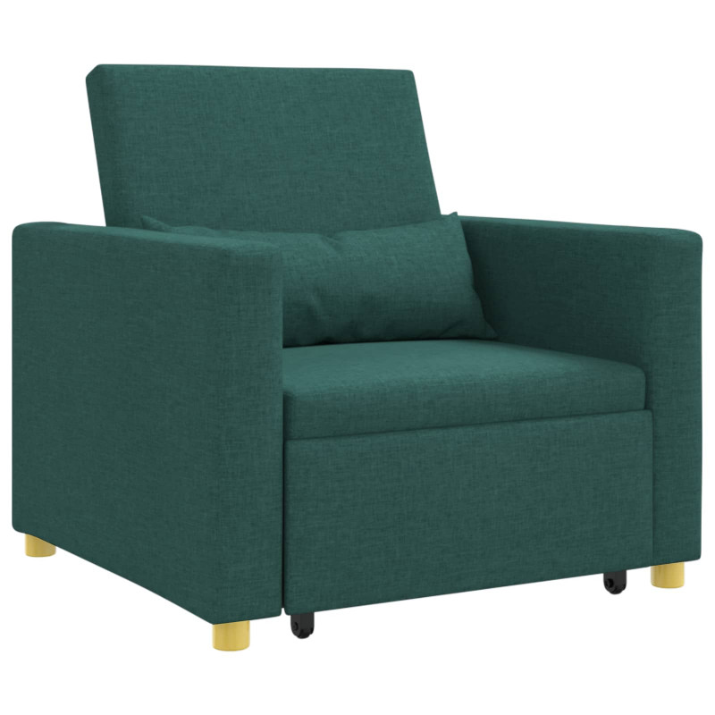 Rozkładana sofa jednoosobowa Ciemnozielony 90 x 165 x 87 cm