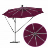Parasol plażowy Bordeaux Czerwony 294 x 294 x 248 cm