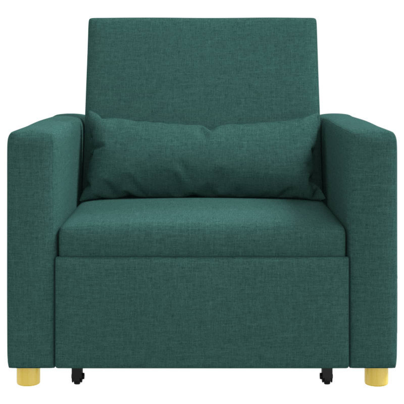 Rozkładana sofa jednoosobowa Ciemnozielony 90 x 165 x 87 cm