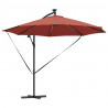 Parasol plażowy Ze LED Lights terakota 294 x 294 x 248 cm