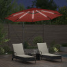 Parasol plażowy Ze LED Lights terakota 294 x 294 x 248 cm